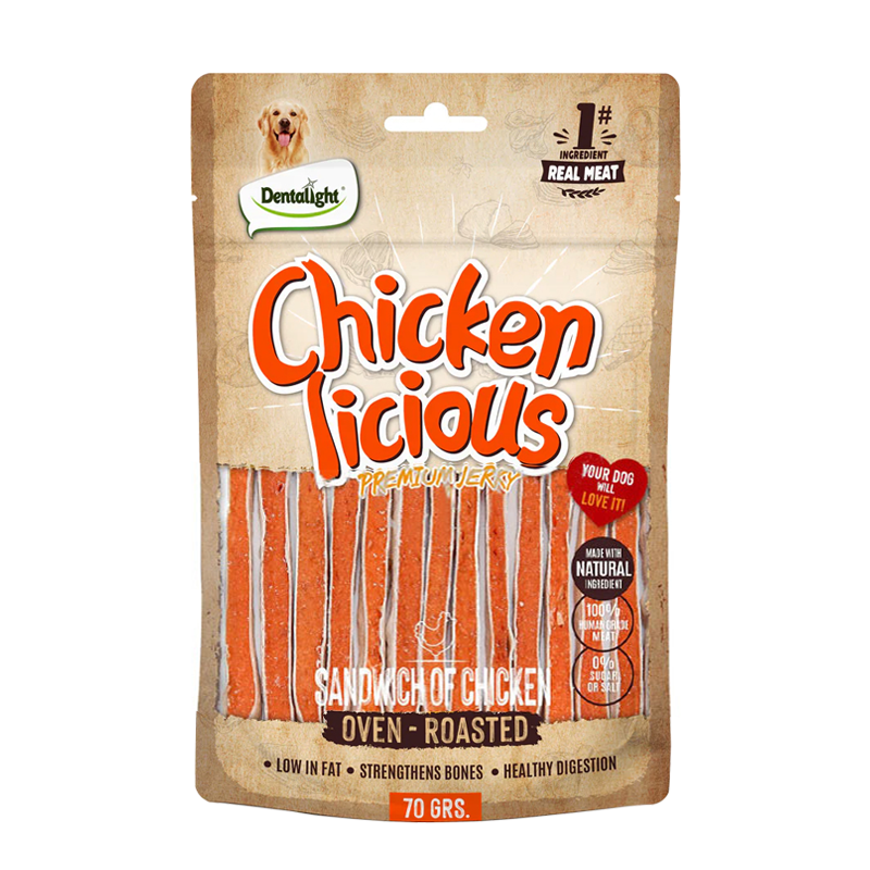 تشویقی سگ دنتالایت Denta light مدل ساندویچی مرغ