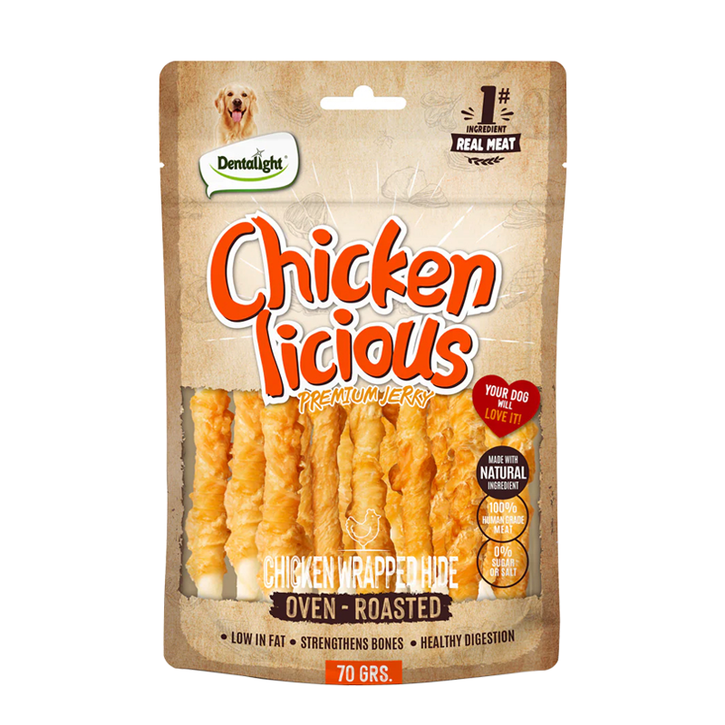 تشویقی سگ دنتالایت Denta light مدل دورپیچ مرغ